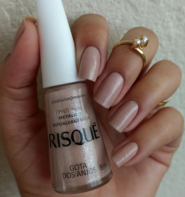 esmalte nudes metálico gota dos anjos