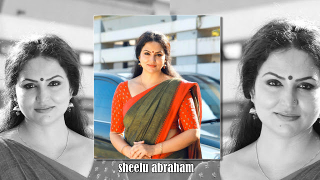 Sheelu Abraham in Saree with Red Blouse