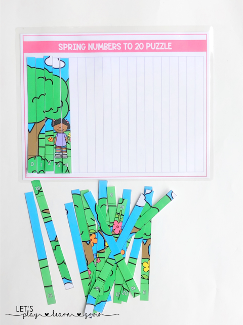 Spring THemed Number Puzzle: Spring Themed Activity Binder