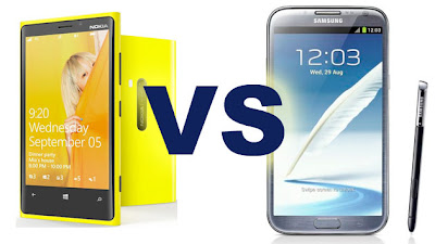Lumia 920 vs Samsung Galaxy Note 2
