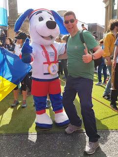 Hope, the mascot of the 2019 World Transplant Games in Newcastle Gateshead