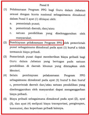 PROSEDUR PEMBIAYAAN PELAKSANAAN PPG TAHUN 2018