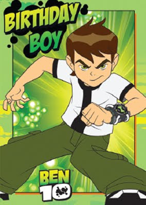 Ben 10 Birthday Cards