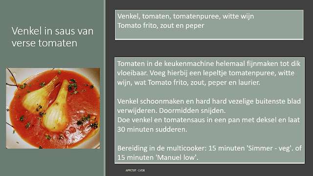 Venkel in saus van verse tomaten