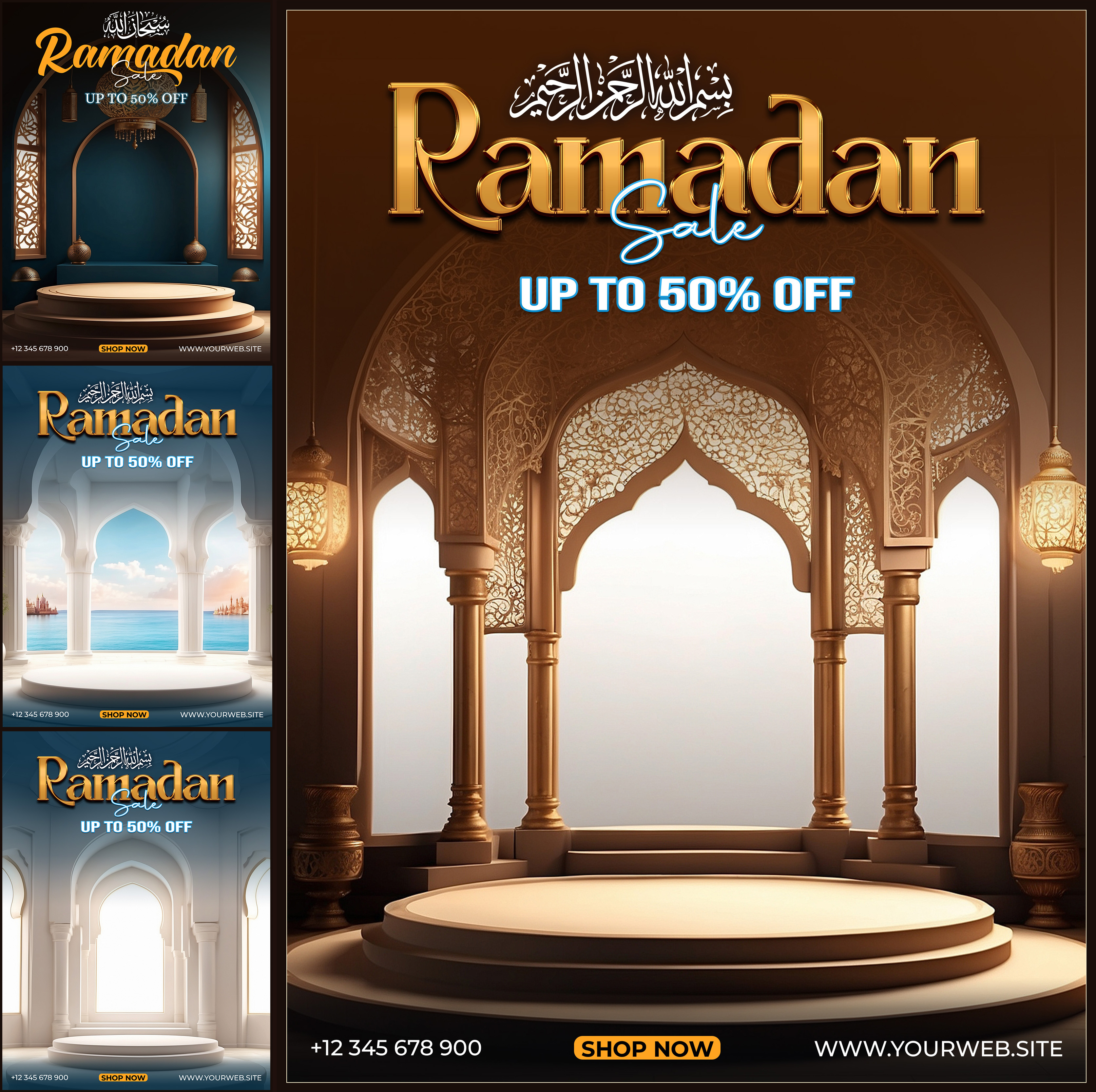 Open source PSD floors for the month of Ramadan to display products