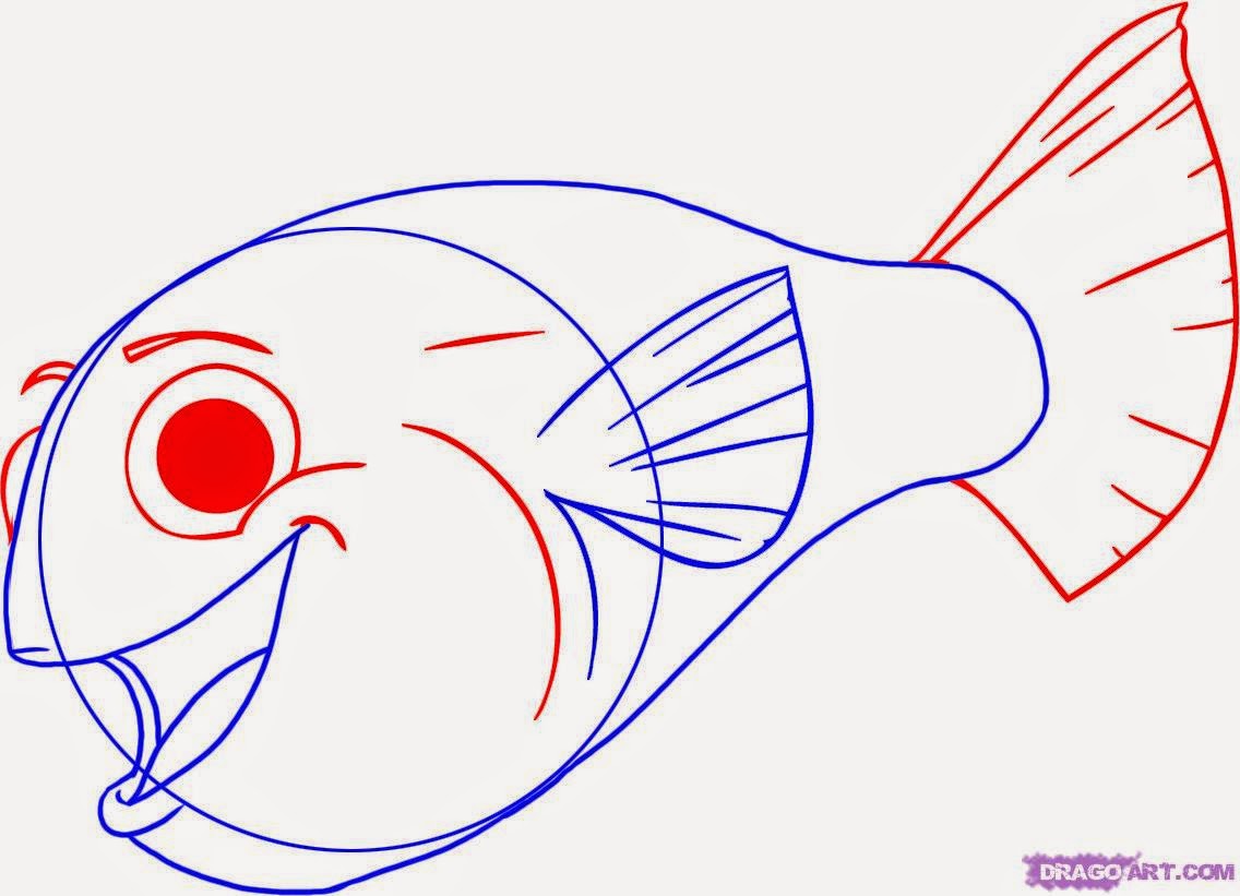 How To Draw Cartoon Fish