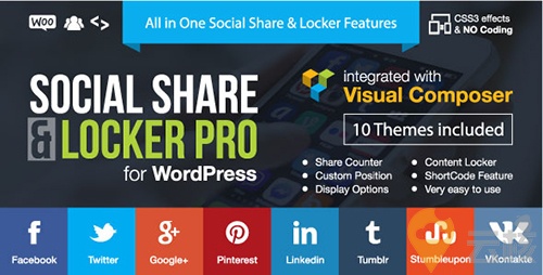 Social Share & Locker Pro v7.3 – WordPress Plugin