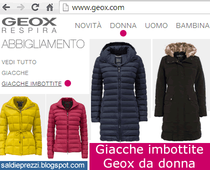 giacche imbottite geox donna