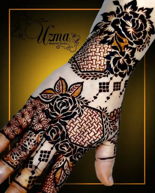 back hand mehndi design