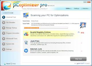Screenshot PC Optimizer Pro 6.4.2.4 Full Version Scan