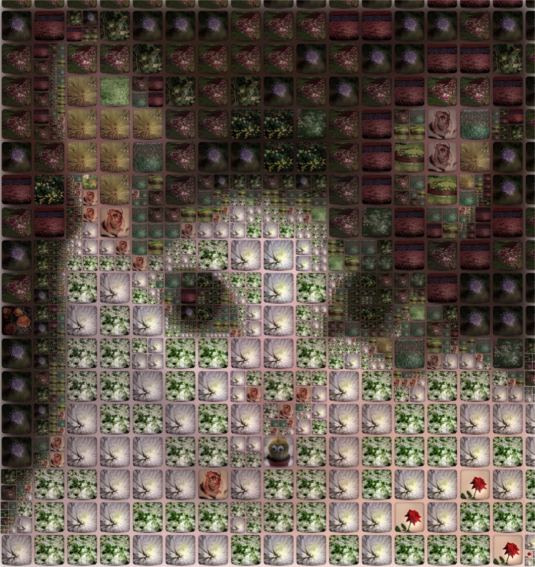 Piewhackits in Flowers Mosaic