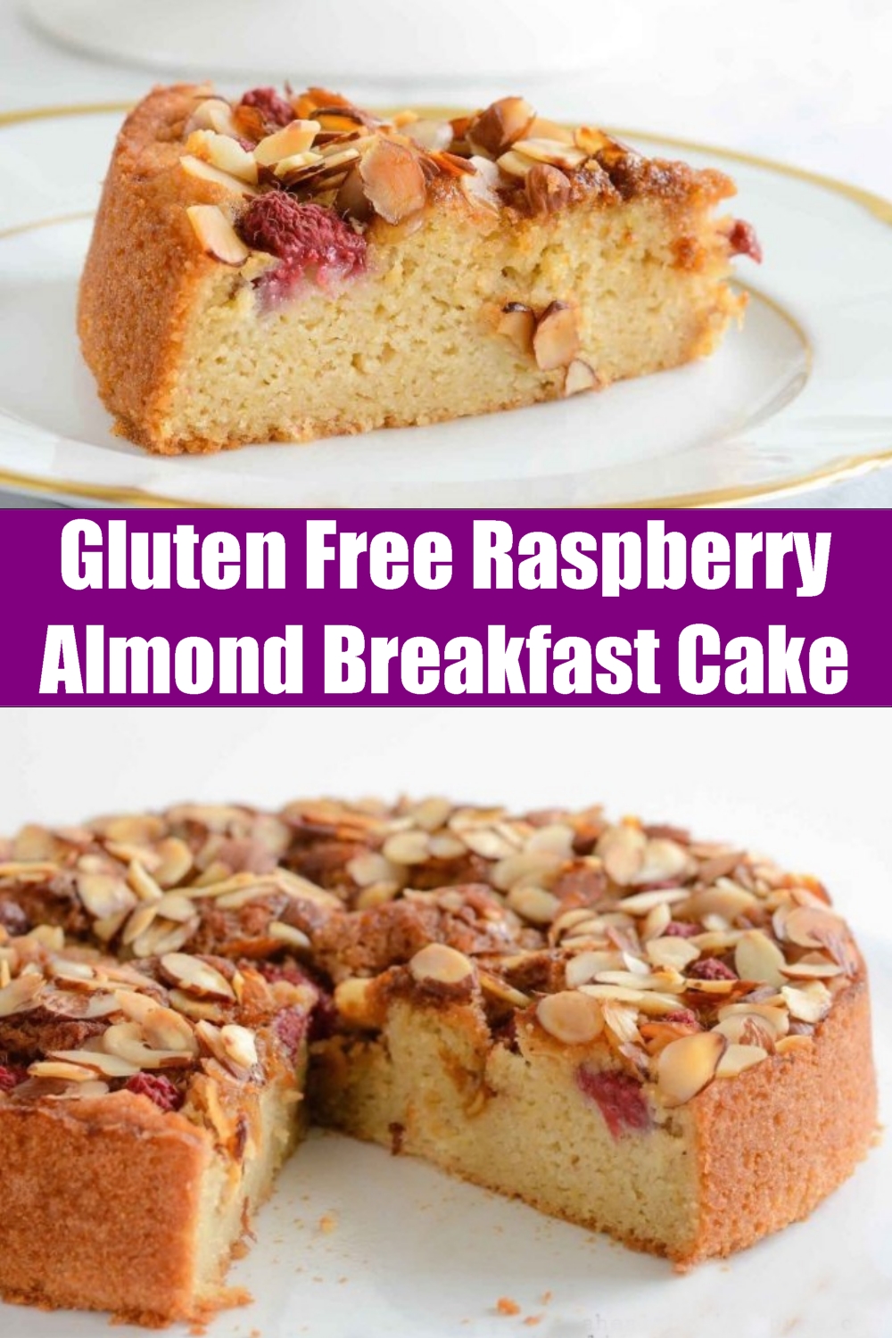 Gluten Free Raspberry Almond Breakfast Cake