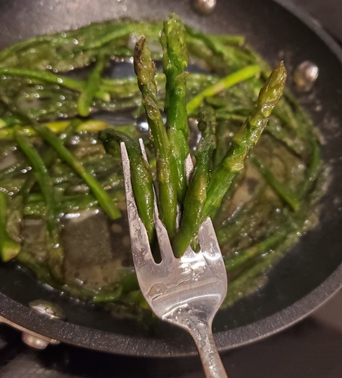 stir fried buttery asparagus