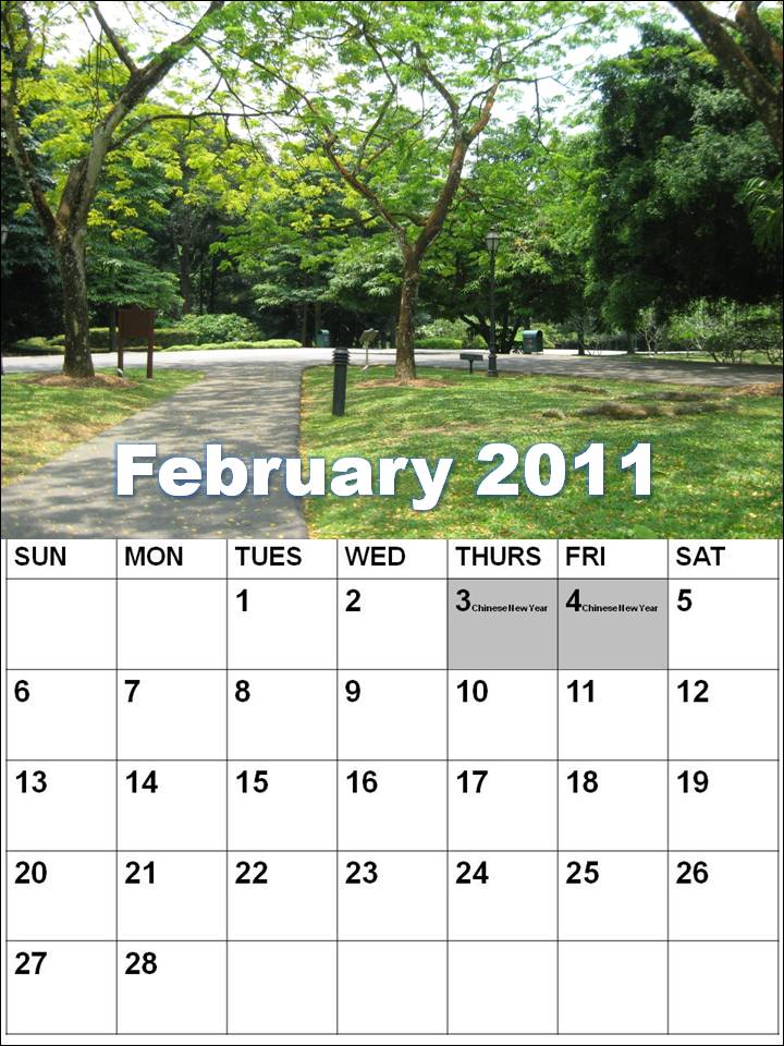 Download various 2011 calendar templates for . feb 2011 holidays