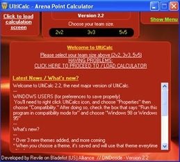 UltiCalc Arena Point Calculator 