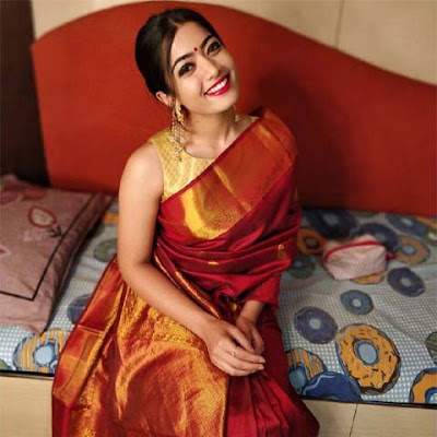 images of Rashmika Mandanna saree photos