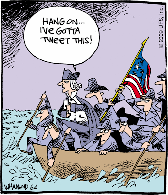 George Washington and Twitter. A funny comic from the Holy Kaw! blog