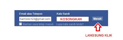 cara login facebook lupa password