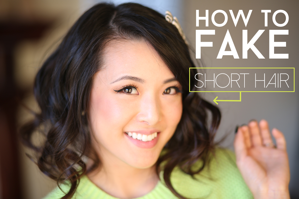 TUTORIAL How To Fake Short Hair Faux Bob From Head To Toe