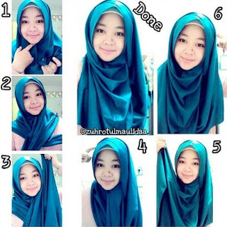 tutorial hijab pashmina pesta