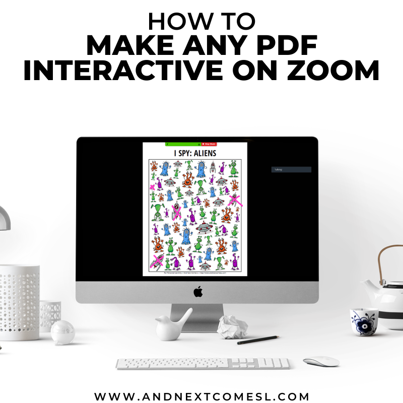 How To Make Any Pdf Interactive On Zoom {Without Editing Or Changing The Original Pdf} | And Next Comes L - Hyperlexia Resources