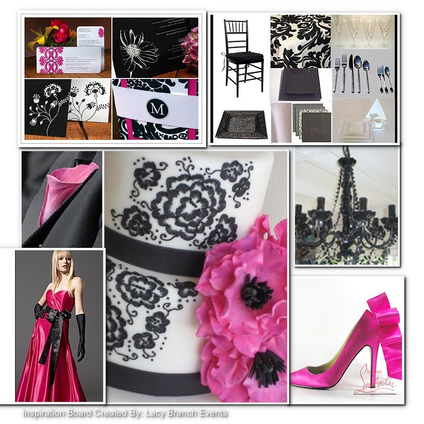 Fabulous Hot Pink and Black Wedding Inspiration