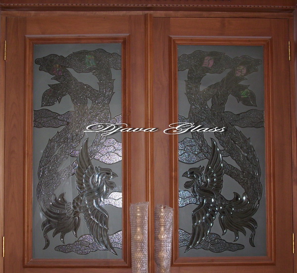 Motif Pintu Kaca Inlay Kaca Patri Djava Glass