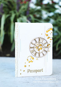Скраповая обложка для паспорта "Золото времени". Мила Валентова.