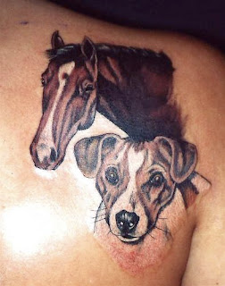 Horse and Dog Tattoo