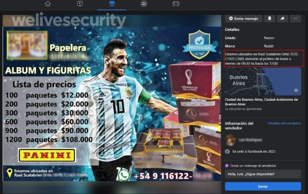 Ofrecen figuritas de la Copa del Mundo en Marketplace de Facebook para robar