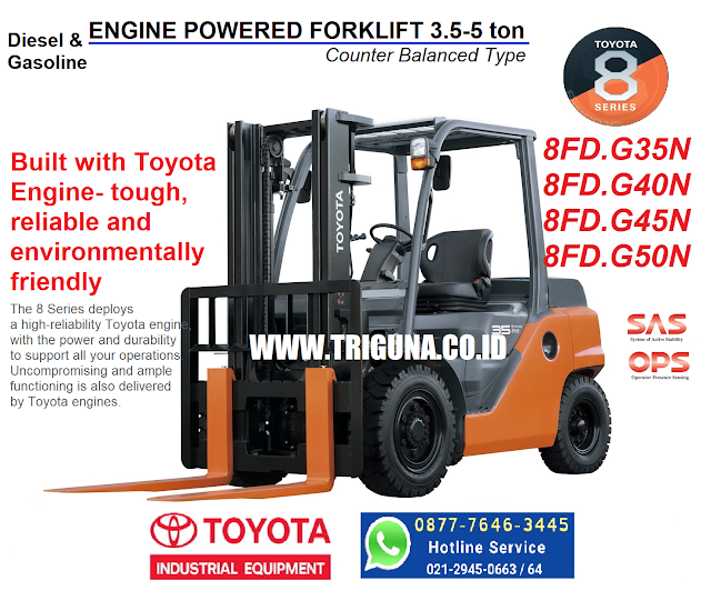 Jual Forklift kapasitas 3.5 ton Toyota