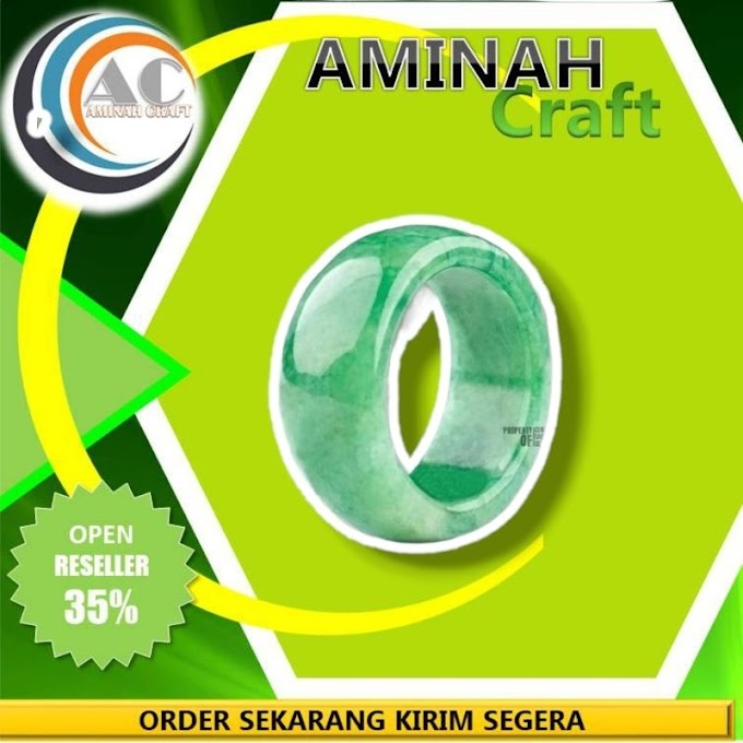 Cincin Giok Natural Jade Original 