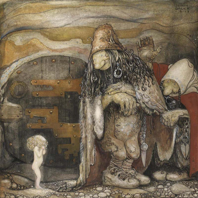 john bauer, trolle, ilustracje baśni, grimm, Mateusz Świstak, baśnie na warsztacie