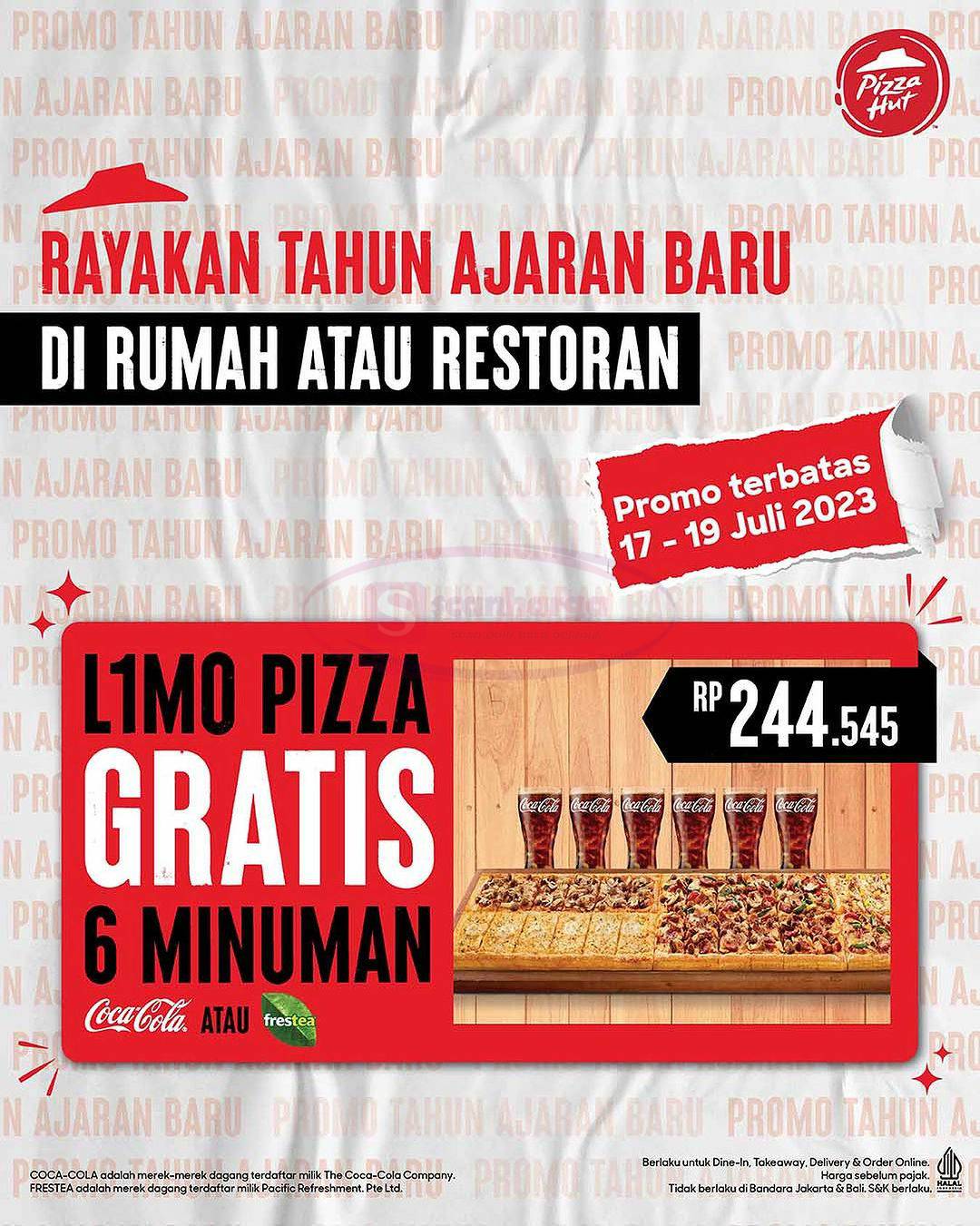 Promo Pizza Hut Beli Limo Pizza Gratis 6 Minuman
