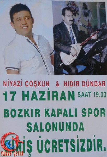 Bozkır’da Niyazi Coşkun ve Hıdır Dündar’dan Halk Konseri