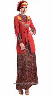 29090-Gambar Gamis Batik Cantik Terbaru 2015