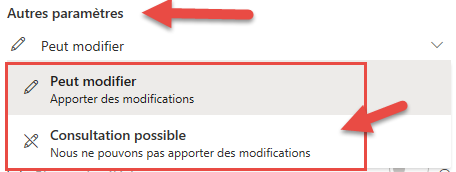 Modifier les paramètres de partage Excel