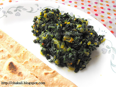 spinach stir fry, palakachi paratun bhaji, palak sabzi, palak stir fry, spinach indian recipes, Palak bhaaji, spinach indian curry, iron rich spinach