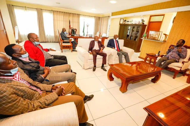 ODM leader Raila Odinga with Narok clergy photo