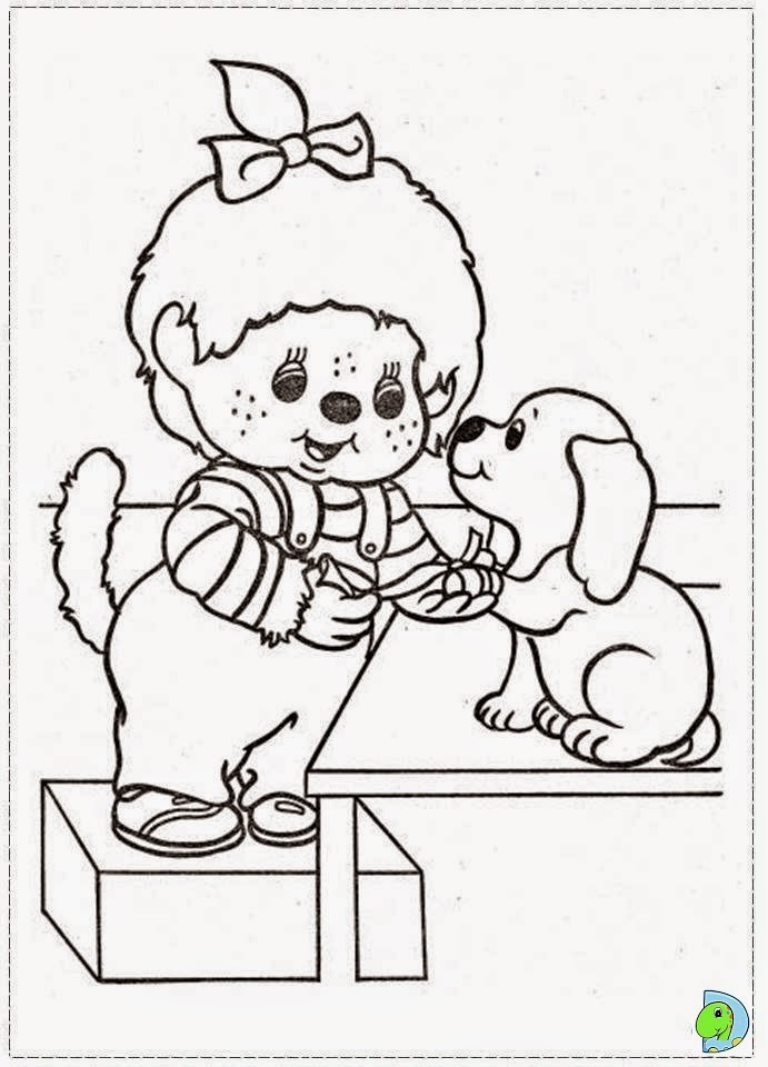 desenhos de monchhichi para colorir