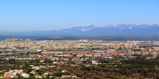 North-east view from Montenero, Livorno