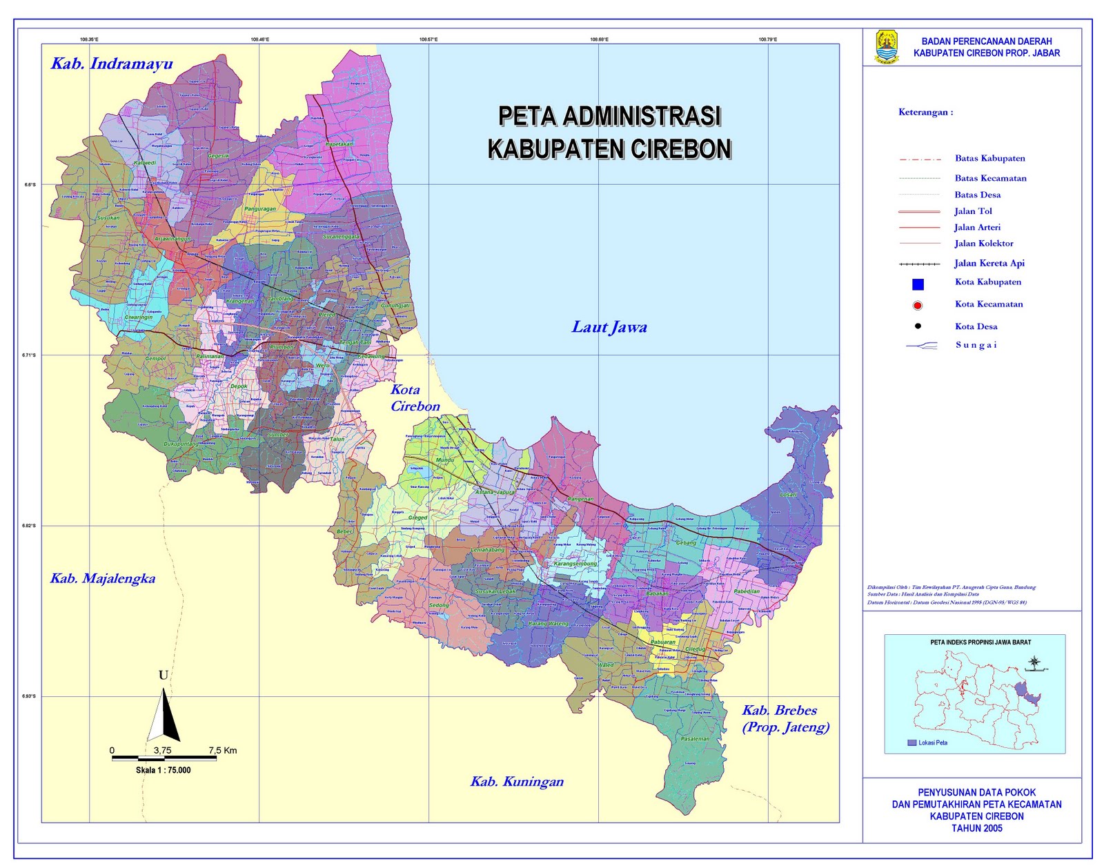 Letak Geografis Kabupaten Cirebon  Semua Tentang CIrebon 