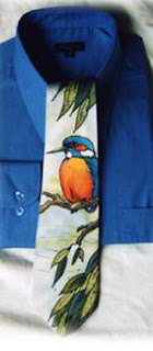 a colourful and stylish kingfisher tie