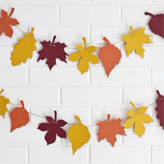 Actividades para Educación Infantil: Greca de hojas para decoración de otoño