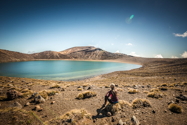 Stopping to enjoy Blue Lake