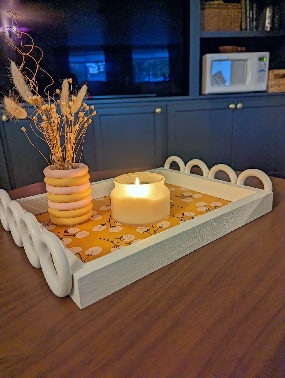 Repurposed Wood Ring Tray