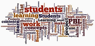 A mix of Project Based Learning vocabulary