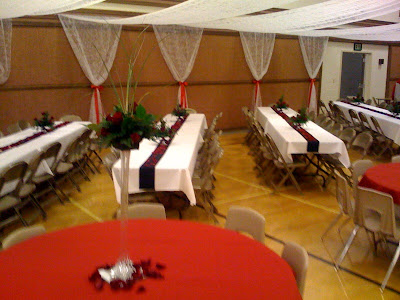 Wedding colors were Red Black and White