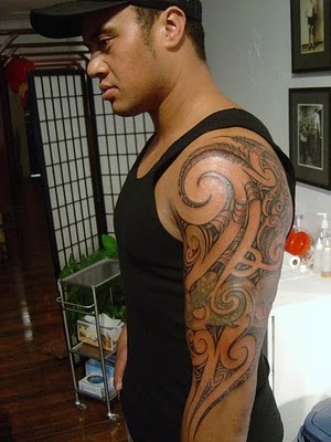 maori half sleeve tattoos