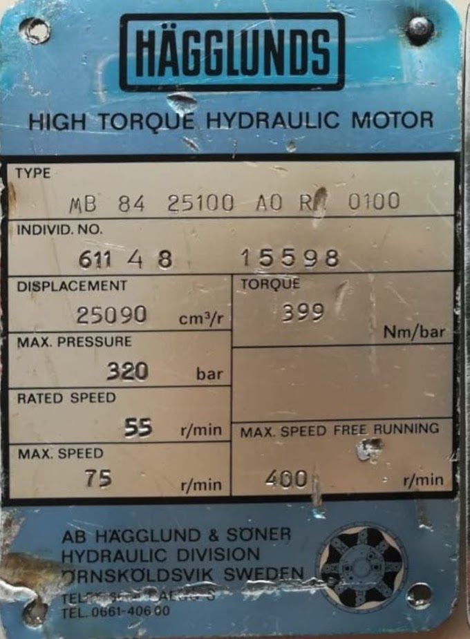 HAGGLUNDS MB 84 HYDRAULIC MOTOR